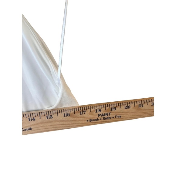 NWT Theory Ivory Sleeveless Tie Waist Knee-Length Halter Dress Size 10 - Picture 5 of 8